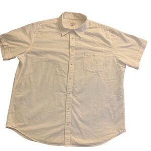 Merona White Button Down Short Sleeve Shirt Size XXL
